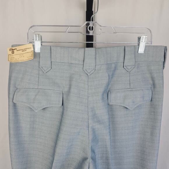 Vintage Circle S Western Suit 42R Shiloh Pearl Blue Poly USA Made - Picture 11 of 13